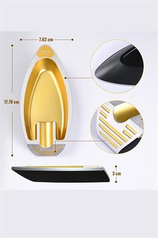 PQ Siyah Sarı Gümüş Şeritli Tekli Puro Küllüğü