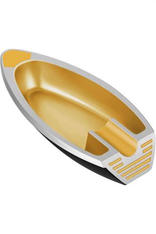 PQ Siyah Sarı Gümüş Şeritli Tekli Puro Küllüğü