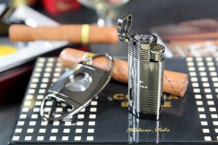 Cohiba Çakmak Kesici 2li Puro Seti