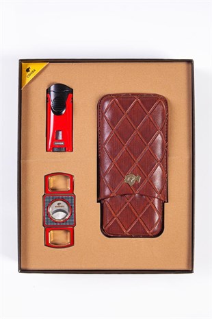 Cohiba Çakmak Kesici Kılıf Set