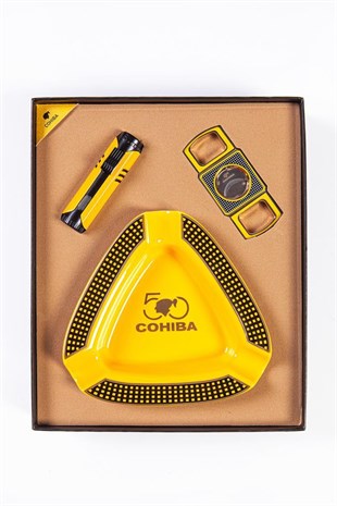 Cohiba Çakmak Kesici Küllük Set