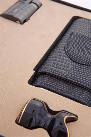 Cohiba Çakmak Kesici Kılıf Sehpa Dörtlü Puro Seti