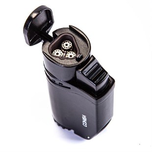 Cohiba Çakmak Kesici Küllük Sehpa Dörtlü Puro Siyah-Gunmetal Set