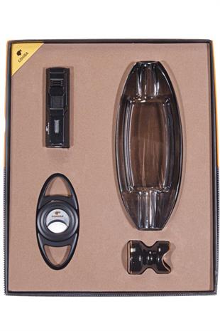 Cohiba Çakmak Kesici Küllük Sehpa Dörtlü Puro Seti