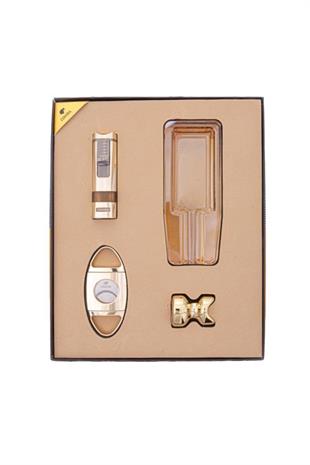 Cohiba Gold Çakmak Kesici Küllük Sehpa Dörtlü Puro Seti