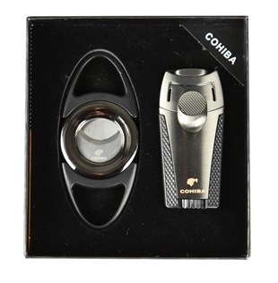 Cohiba Çakmak Kesici 2li Puro Seti