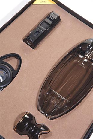 Cohiba Çakmak Kesici Küllük Sehpa Dörtlü Puro Seti