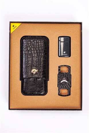 Cohiba Çakmak Kesici Kılıf Set