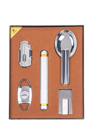 Cohiba Çakmak Kesici Küllük Sehpa Puro Tüpü Beşli Puro Seti