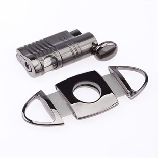 Cohiba Çakmak Kesici 2li Puro Seti