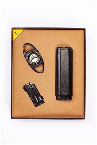 Cohiba Çakmak Kesici Kılıf Set