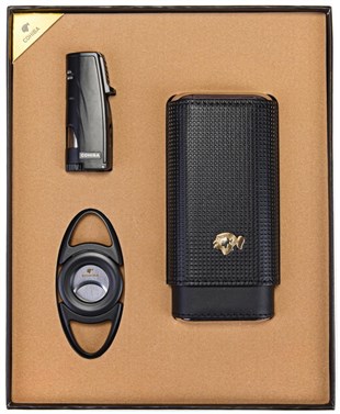 Cohiba Çakmak Kılıf Kesici Siyah Puro Seti