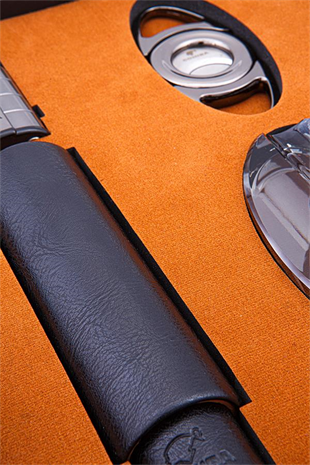 Cohiba Çakmak Kılıf Küllük Kesici Dörtlü Siyah Puro Seti