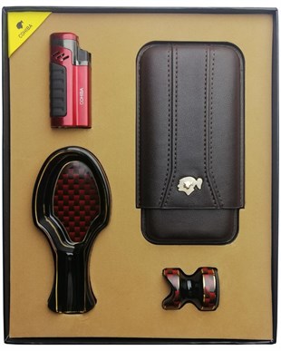 Cohiba Çakmak Tutucu Kılıf Küllük Dörtlü Puro Seti