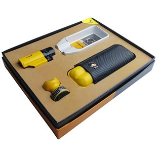 Cohiba Çakmak Tutucu Kılıf Küllük Dörtlü Puro Seti