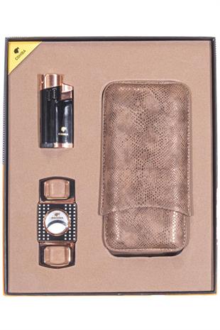 Cohiba Çamak Kesici Kılıf Üçlü Puro Seti