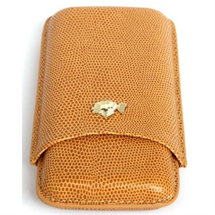 Cohiba Gold - Kahverengi - Eskitilmiş Bakır - Sarı Kılıf Çakmak Kesici Sehpa Puro Set