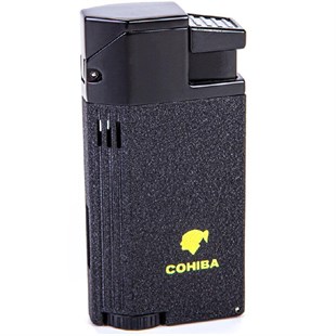 Cohiba Gümüş-Gunmetal İkili Çakmak Kesici Puro Set