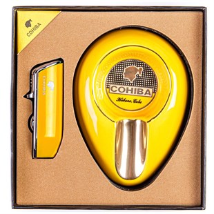 Cohiba İkili Çakmak Küllük Puro Seti