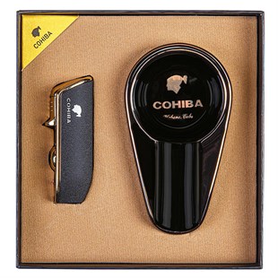 Cohiba İkili Çakmak Küllük Puro Seti