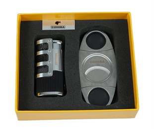Cohiba Kesici Çakmak 2li Puro Seti