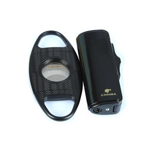 Cohiba Kesici Çakmak 2li Puro Seti