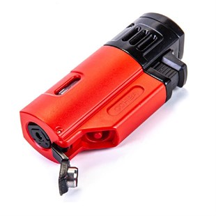 Cohiba Kılıf Çakmak Kesici Sehpa Dörtlü Kırmızı-Siyah Puro Set