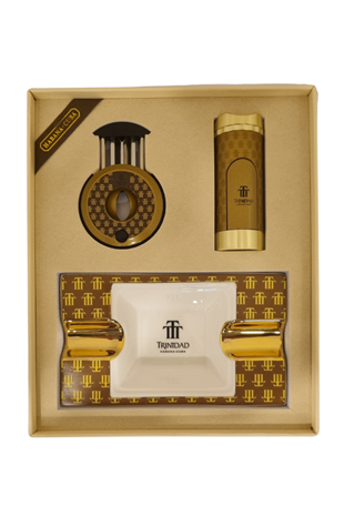 Cohiba Özel Seri Trinadad Çakmak Kesici Küllük Üçlü Bronz Puro Seti