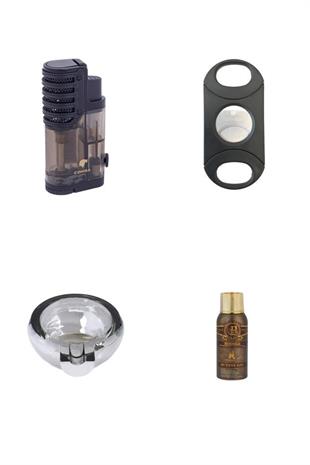 Cohiba Puro Starter Kit, Çakmak Kesici Kllük ve Bütan Gaz