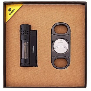 Cohiba Siyah İkili Çakmak Kesici Puro Set