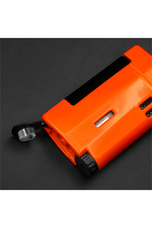 Guevara Çakmak Kesici Turuncu-Siyah İkili Puro Seti