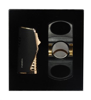 Parmida Çakmak Kesici İkili Mat Sİyah Puro Seti