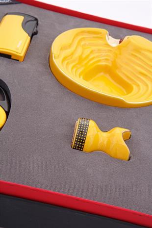 Parmida Çakmak Kesici Küllük Sehpa Dörtlü Puro Seti