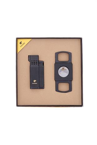 Cohiba Siyah Çakmak Kesici İkili Set