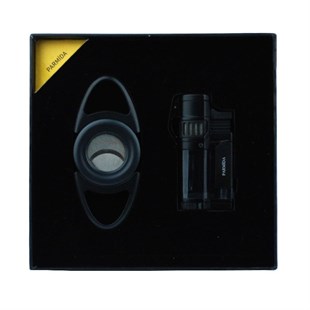 Parmida Çakmak Kesici İkili Siyah Puro Set