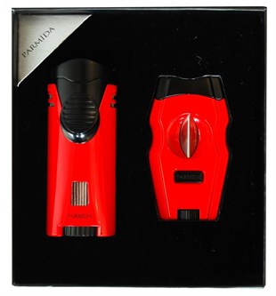 Parmida Çakmak Kesici İkili Kırmızı Puro  Set