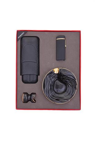 Parmida Çakmak Kesici Kılıf Sehpa Dörtlü Puro Seti