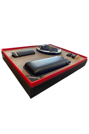 Parmida Çakmak Kılıf Sehpa Küllük Dörtlü Puro Seti