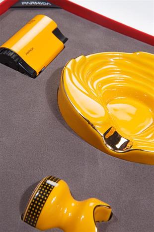 Parmida Çakmak Küllük Kesici Sehpa Dörtlü Puro Seti