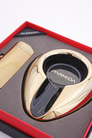 Parmida Gold Çakmak Küllük İkili Set