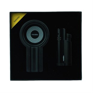 Parmida Çakmak Küllük İkili Siyah Puro Set