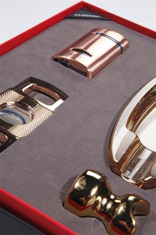 Parmida Çakmak Küllük Kesici Sehpa Dörtlü Puro Seti