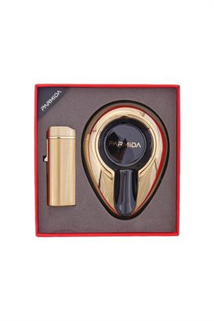 Parmida Gold Çakmak Küllük İkili Set