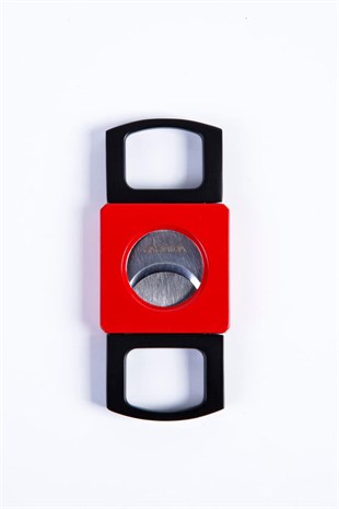 Parmida Kırmızı Çakmak Kesici İkili Puro Seti