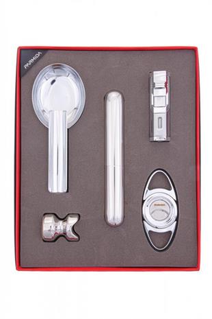 Parmida Küllük Kesici Çakmak Tüp Sehpa Beşli Puro Seti