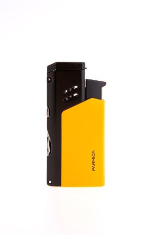 Parmida Sarı Çakmak Küllük Kesici Tutucu Dörtlü Puro Seti