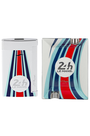 S.T. Dupont 24h Le Mans Beyaz-Krom Slim 7 Çakmak Küllük Premium Puro Seti