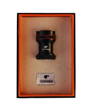 Cohiba Siyah-Kırmızı Şeritli Puro Tutucu Sehpa