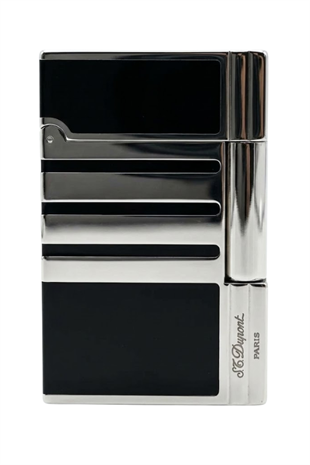 S.T. Dupont Line 2S Siyah - Gümüş Puro Çakmağı