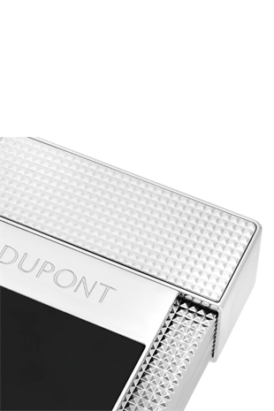 S.T. Dupont Siyah Gümüş Tek Torch & Soft Flame Masa Tipi Puro Çakmağı T20101